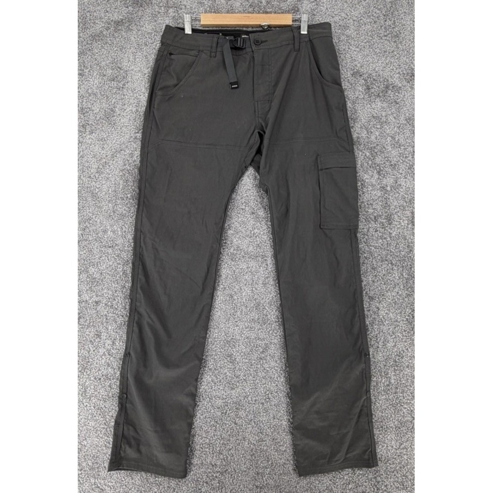 prAna Stretch Zion Hiking Pants Mens 34x34 Gray Cargo Trail Outdoor NWOT